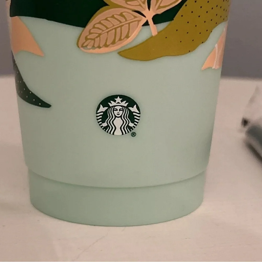 Starbucks 2024 Reusable Earth Month Cold Cup With Straw And Lid Reusable 24oz - Picture 4 of 7